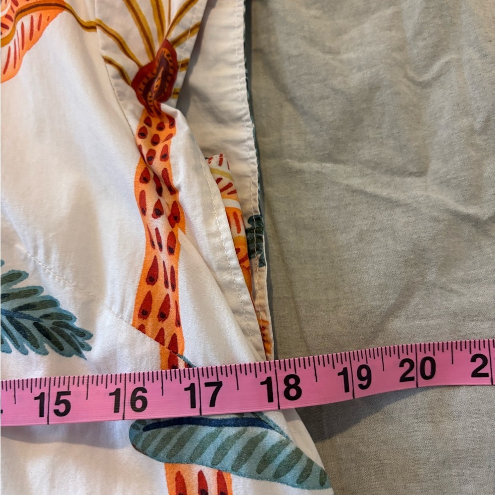Anthropologie Maeve Lillian Cap-sleeve Jungle Leopard Midi Shirt Dress - Picture 7 of 10